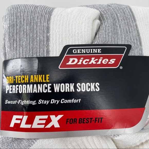 Dickies Men's 6pk Dri-Tech Ankle Socks - WHITE - Picture 3 of 6
